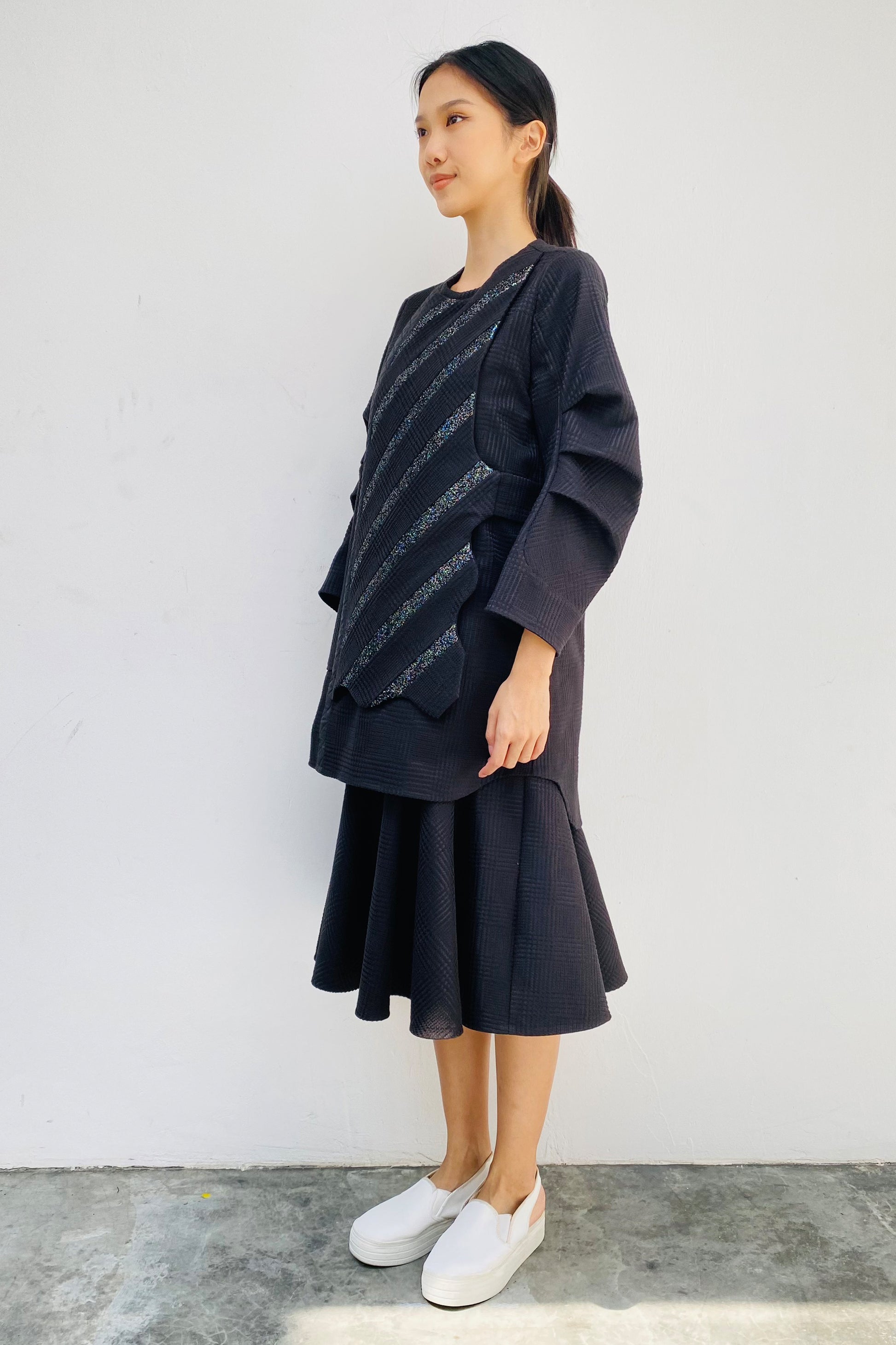 S18 DD09 || NO-NO MIDI DRESS - BEV C multi label store