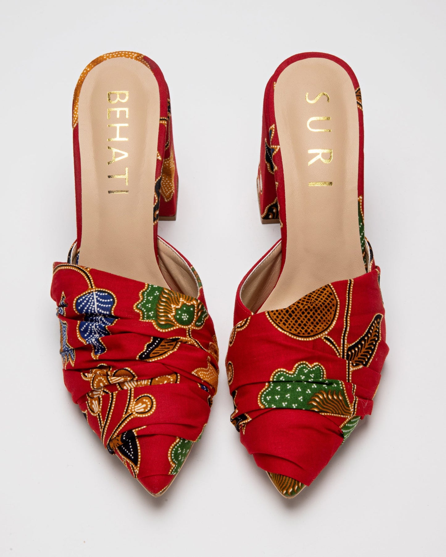 Batik Block Heel - BEV C multi label store