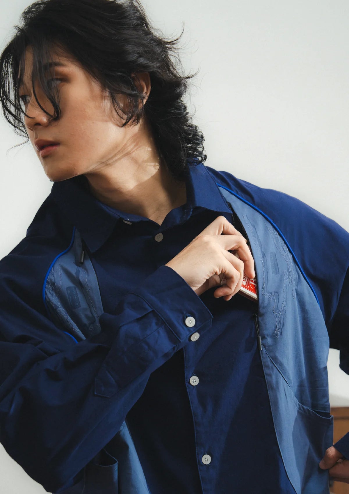 SPEAKER L/S SHIRT IN BLUE - BEV C multi label store