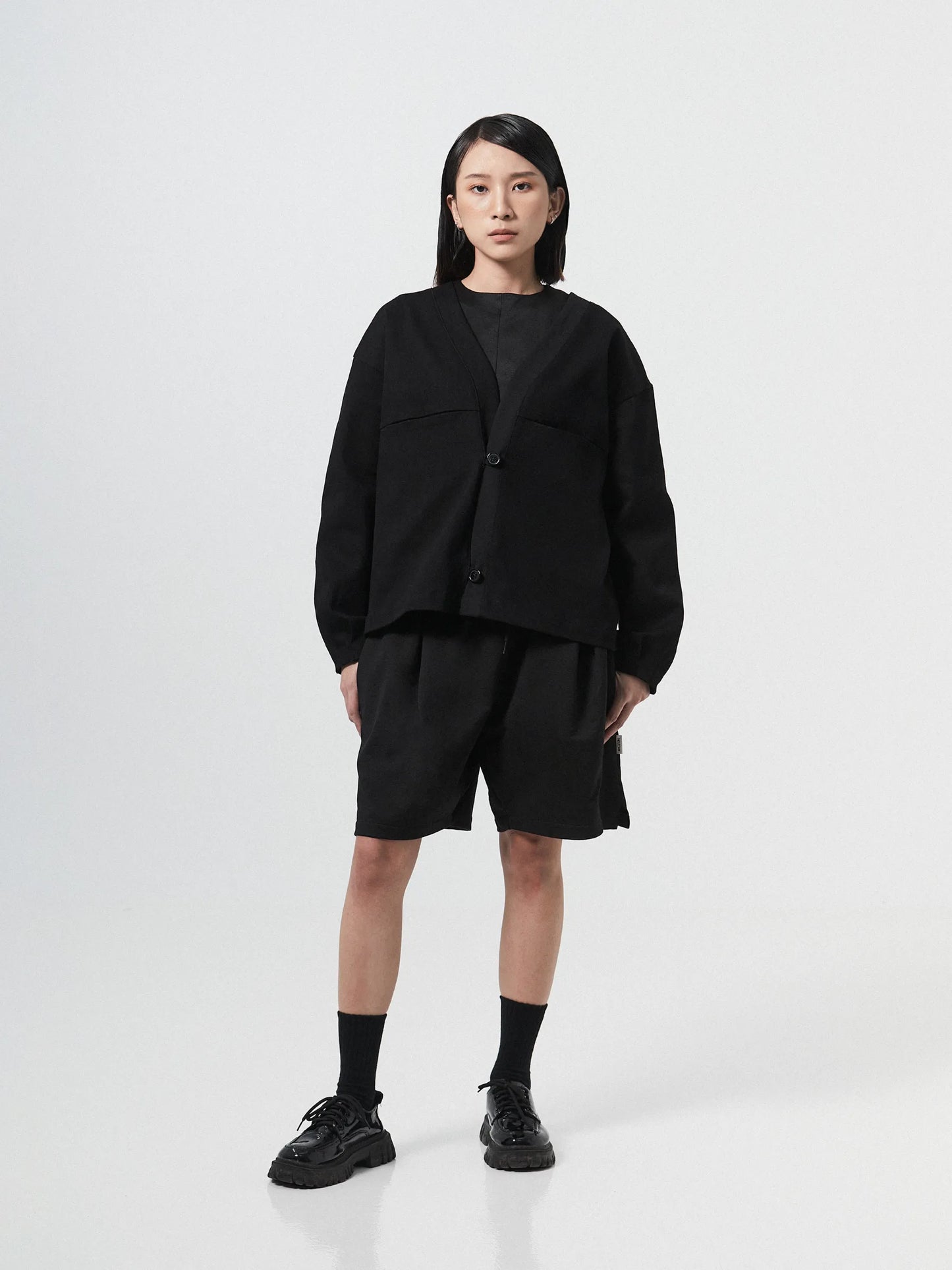 EVERYDAY BUTTONED CARDIGAN | BLACK - BEV C multi label store