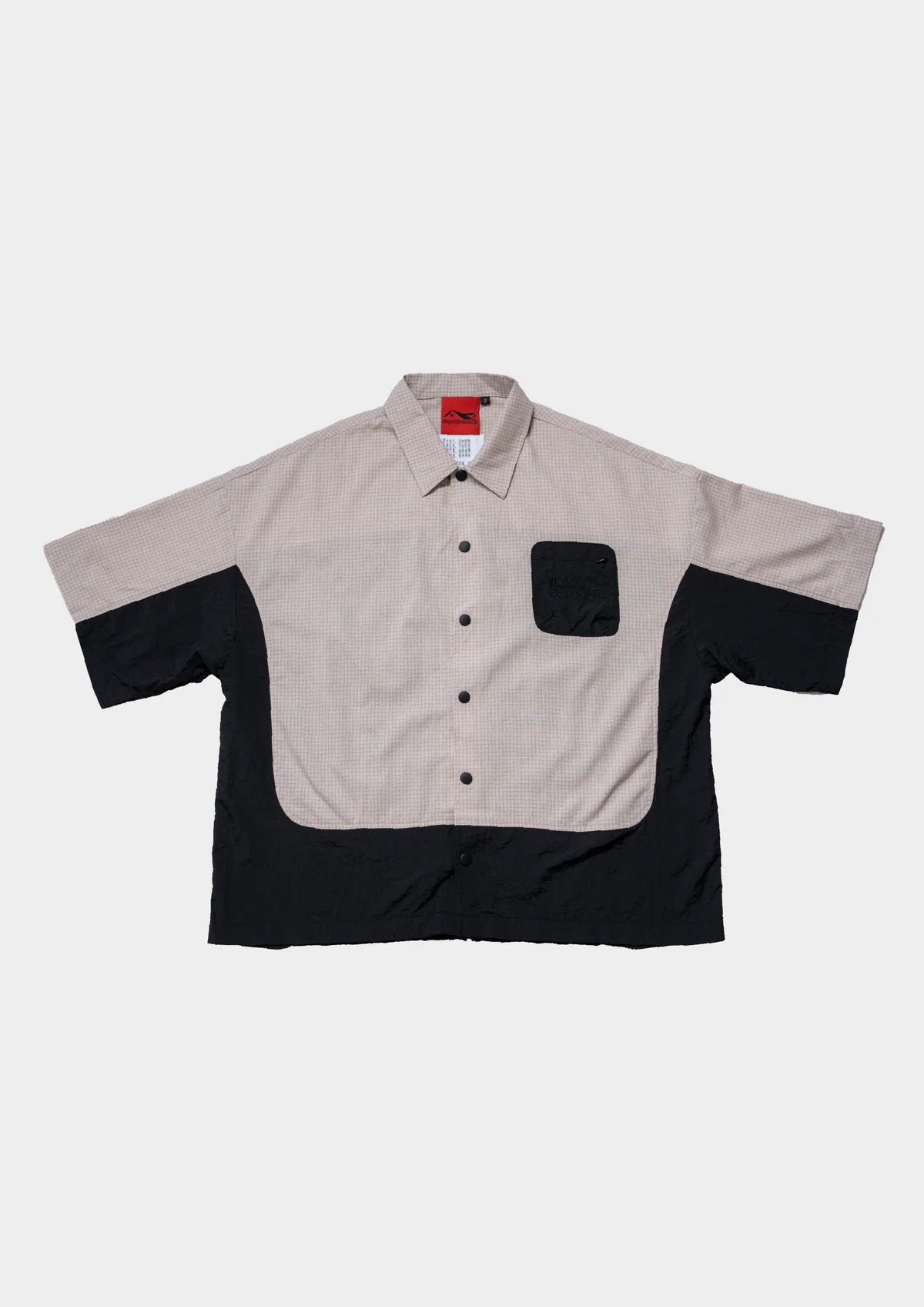 CHECKERED BOXY SHIRT CREAM - BEV C multi label store