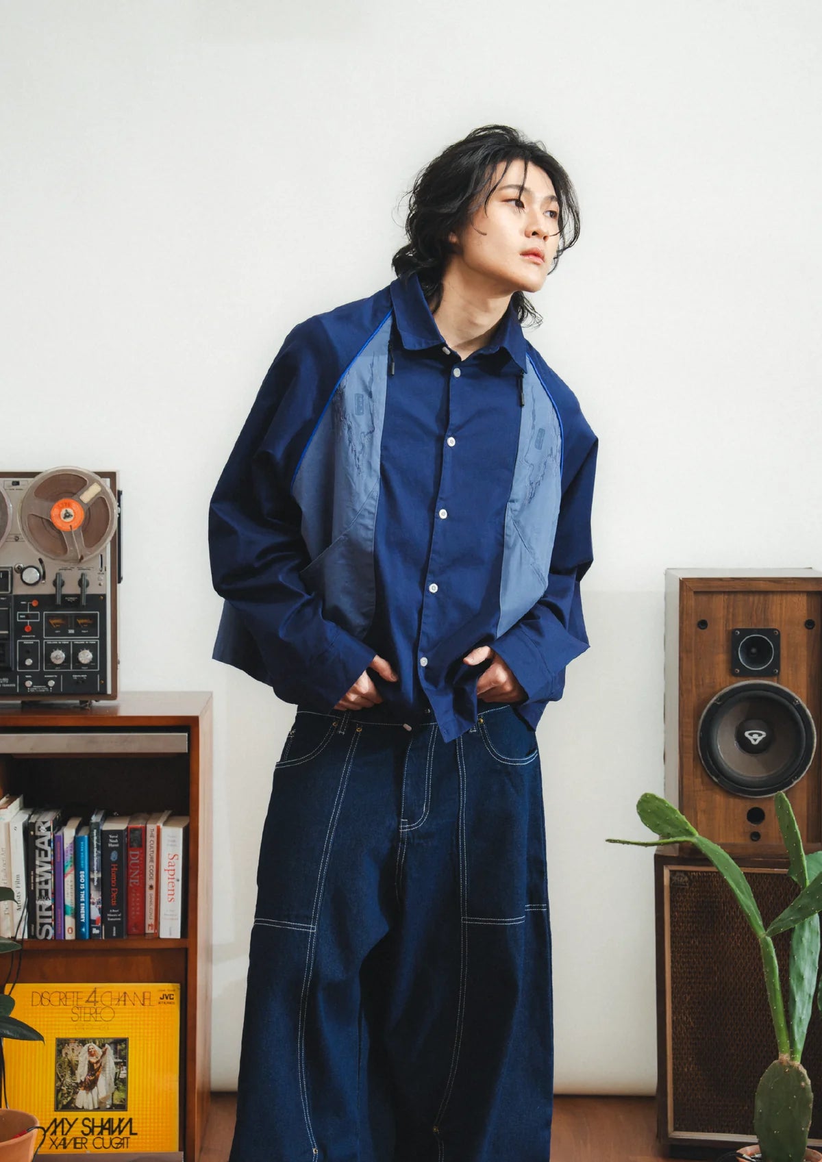 SPEAKER L/S SHIRT IN BLUE - BEV C multi label store