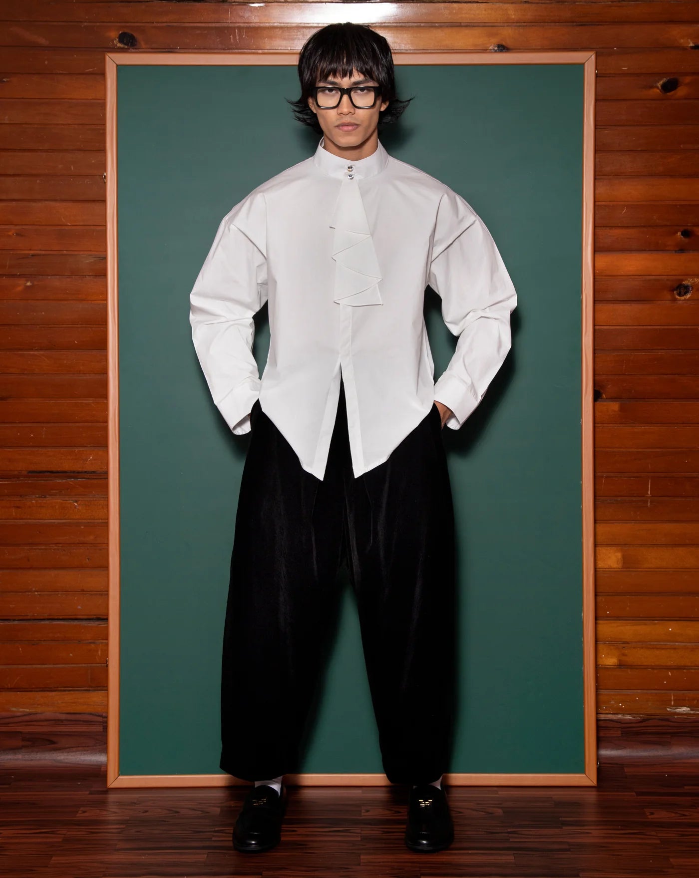 Kemeja Cekak Malaya (White) - BEV C multi label store