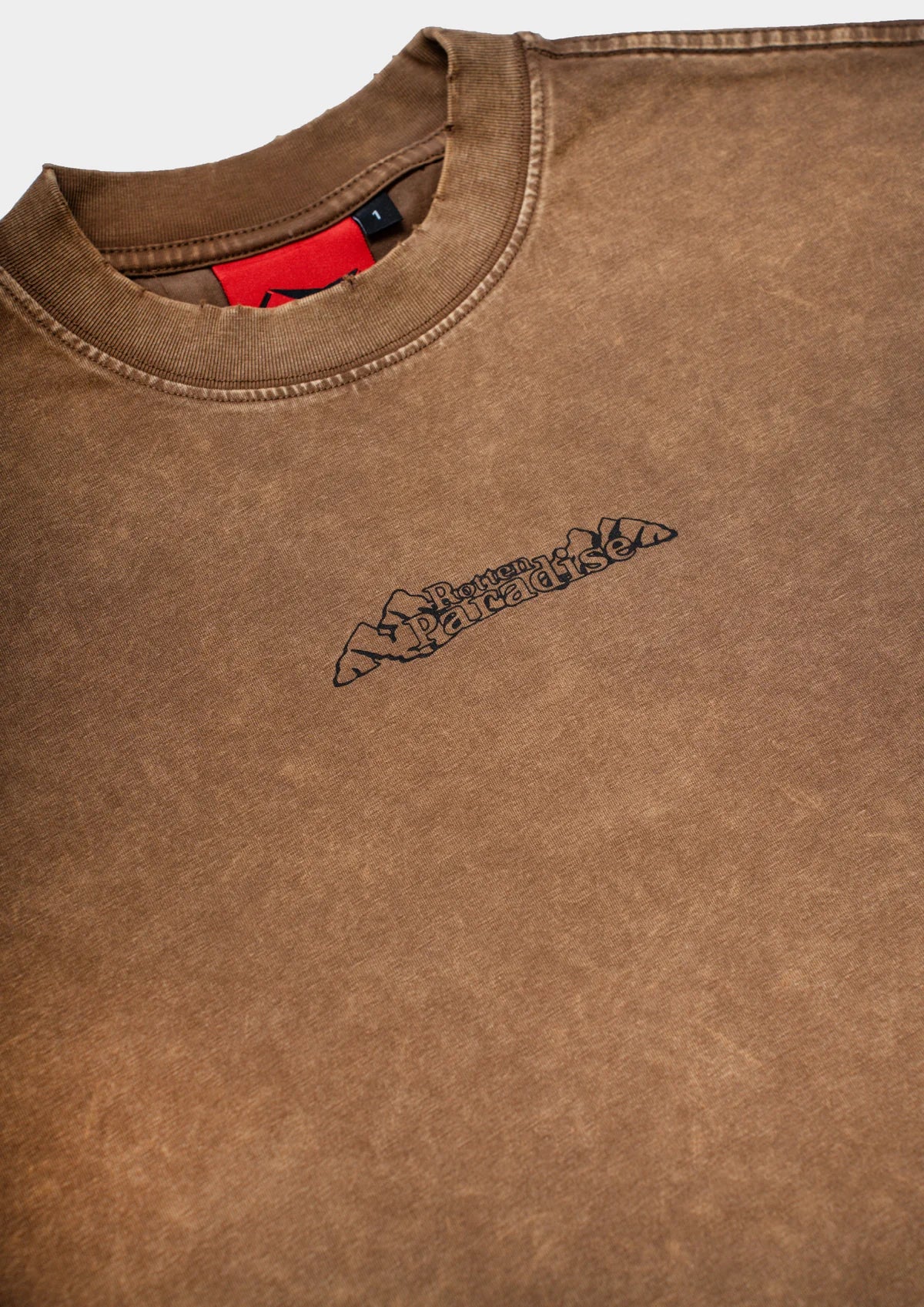 MOUNTAIN TEE WASHED IN BROWN - BEV C multi label store