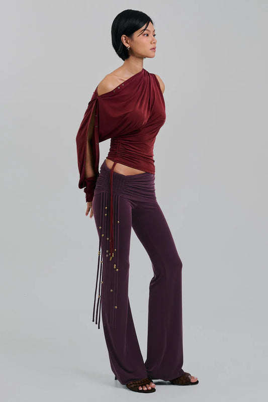 WHIP PANTS WINE - BEV C multi label store