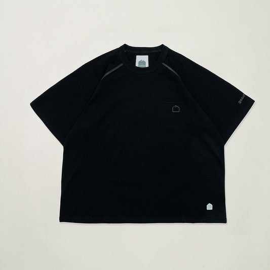 SORONA POCKET TEE - BLACK/Brown Line - BEV C multi label store