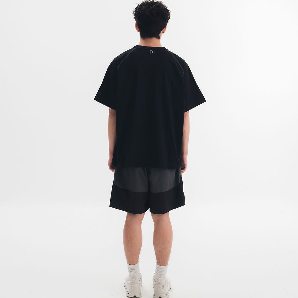 SORONA POCKET TEE - BLACK/Brown Line - BEV C multi label store