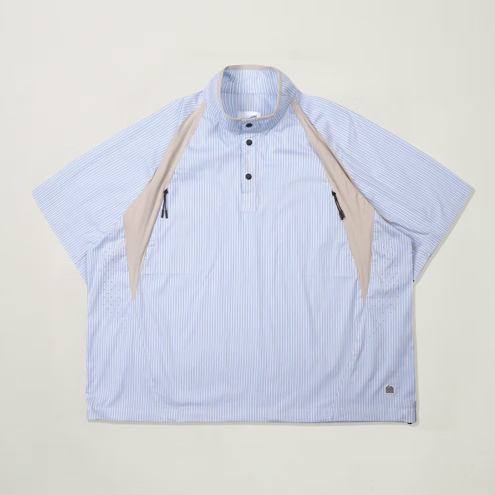 Half Snap Pullover Shirt (Blue Stripe) - BEV C multi label store