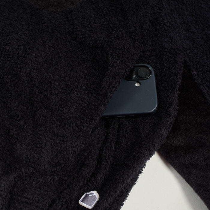 PACKABLE FLEECE ROCKY JACKET BLACK - BEV C multi label store