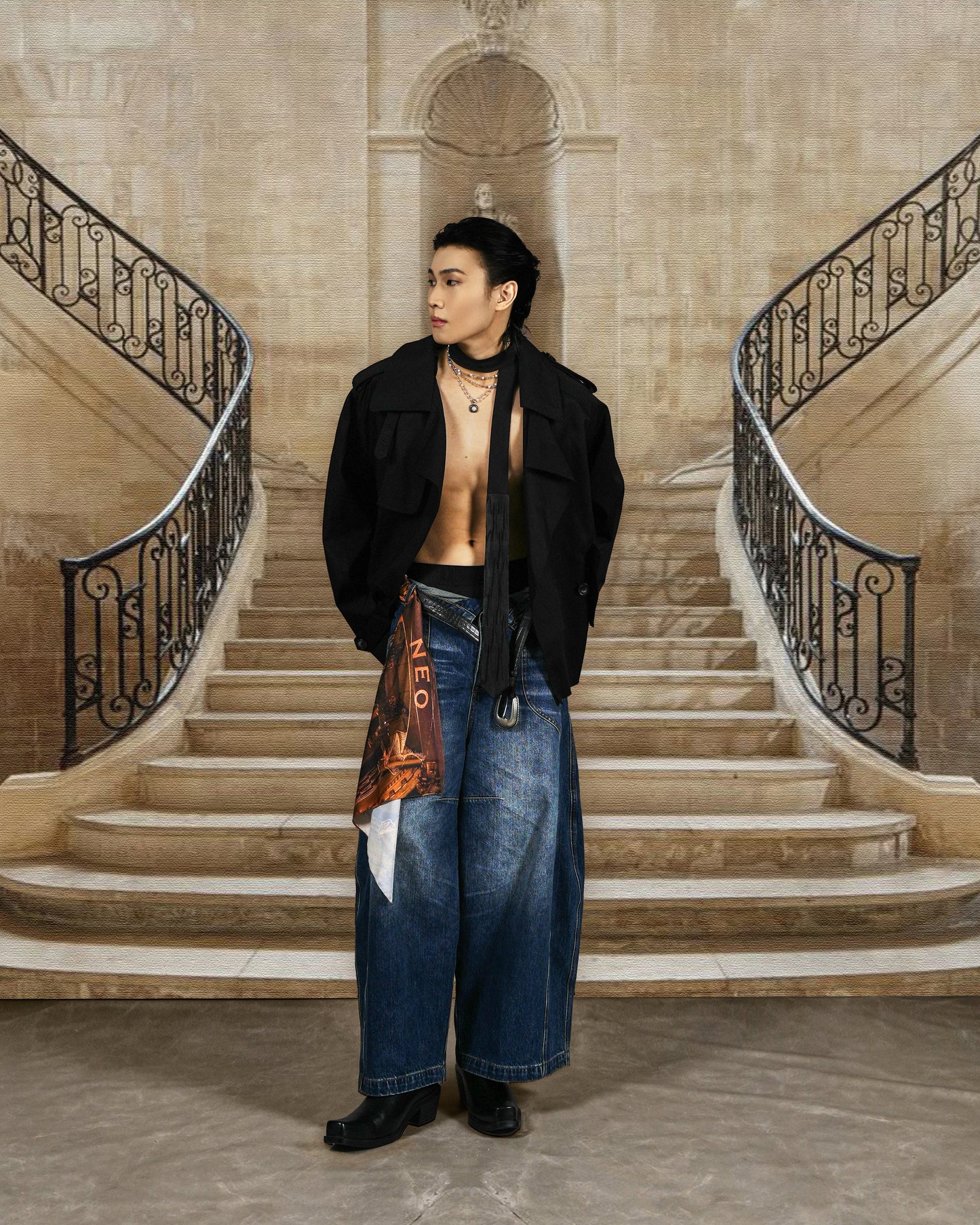 N E O VOL.2_CH.2 BALLOON PANTS - BLUE - BEV C multi label store