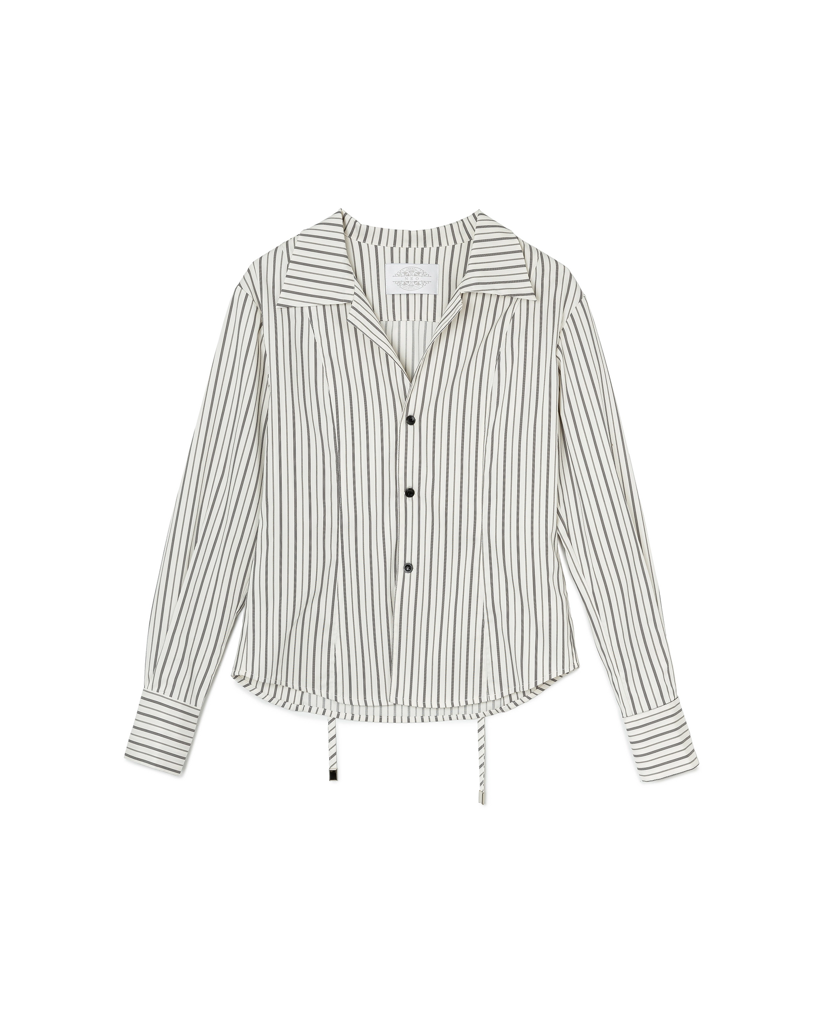 N E O VOL.2_CH.2 STRIPED DRAWSTRING SHIRT - BEV C multi label store