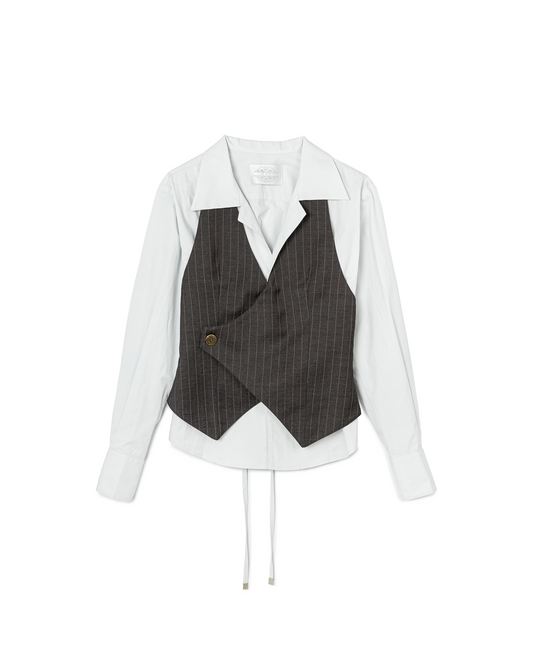 N E O VOL.2_CH.2 DETECTIVE SET SHIRT - GREY - BEV C multi label store