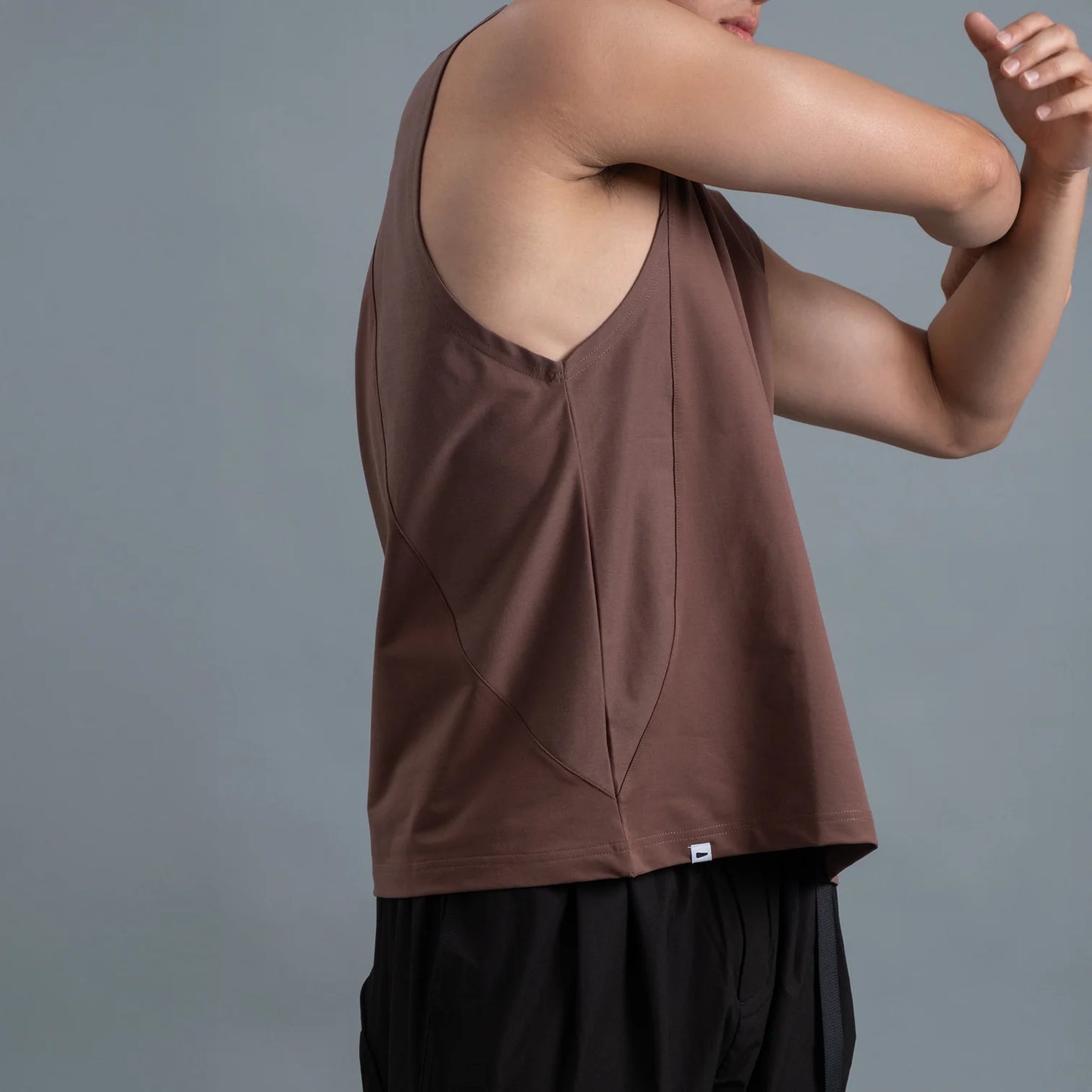 Sleeveless 2-Tone / Cotton – Maroon - BEV C multi label store