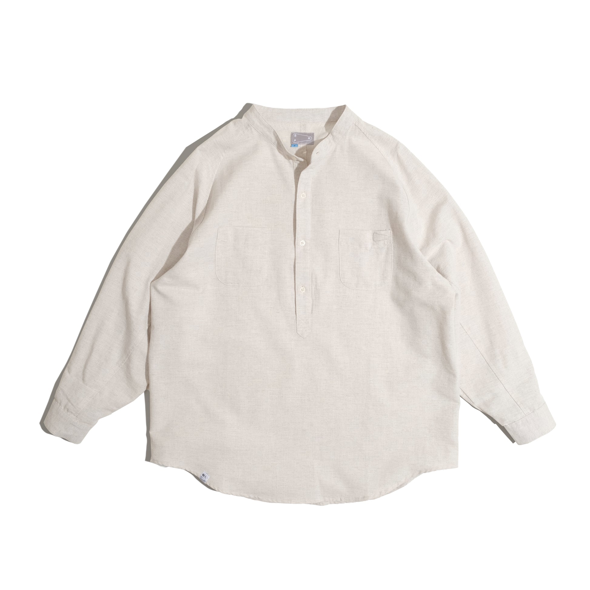 Popover Shirt / Cotton Linen - Beige - BEV C multi label store