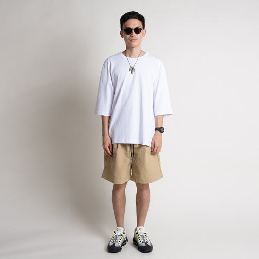 Zipped Pockets Tee - White - BEV C multi label store